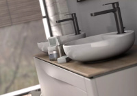 Oristo SKAGEN Szafka z umywalką 80 cm piaskowy mat