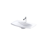 Oristo Szafka z umywalką w kolorze białym 82 cm 2S LOUIS granatowa mat